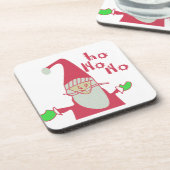 Schattigee Cartoon Mouse Santa Collectie. Drankjes Onderzetter (Linkerzijde)