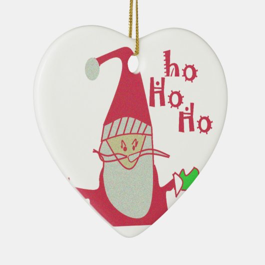 Schattigee Cartoon Mouse Santa Collectie. Keramisch Ornament (Rechts)