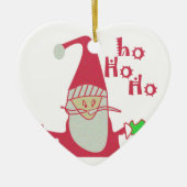Schattigee Cartoon Mouse Santa Collectie. Keramisch Ornament (Voorkant)