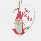 Schattigee Cartoon Mouse Santa Collectie. Keramisch Ornament (Links)