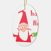 Schattigee Cartoon Mouse Santa Collectie. Keramisch Ornament (Links)