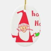 Schattigee Cartoon Mouse Santa Collectie. Keramisch Ornament (Voorkant)