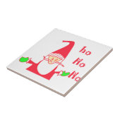 Schattigee Cartoon Mouse Santa Collectie. Tegeltje (Zijkant)