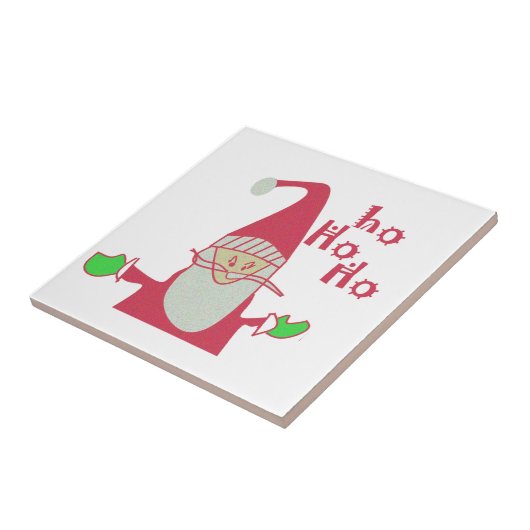 Schattigee Cartoon Mouse Santa Collectie Tegeltje (Zijkant)