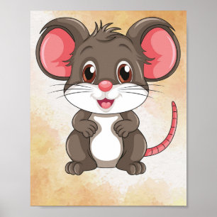 Schattigee Cartoon Muis Poster ! Schattigee Nurser
