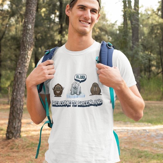 Schattigee Cartoon Musk Ox, Polar Beer, Walrus Gro T-shirt