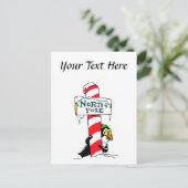 Schattigee Cartoon Noordpool Pinguïn Briefkaart (Staand voorkant)