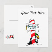 Schattigee Cartoon Noordpool Pinguïn Briefkaart (Voorkant / Achterkant)