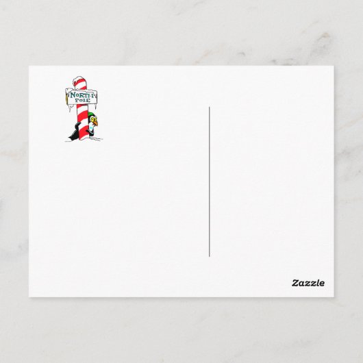 Schattigee Cartoon Noordpool Pinguïn Briefkaart (Achterkant)