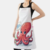 Schattigee, cartoon octopus met vis schort (Insitu)