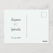 Schattigee Cartoon Olifant Lover Hart Valentijnsda Briefkaart (Achterkant)