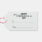 Schattigee Cartoon Olifant Lover Hart Valentijnsda Cadeaulabel (Achterkant Horizontaal)