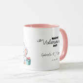 Schattigee Cartoon Olifant Lover Hart Valentijnsda Mok (Voorkant rechts)