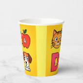 Schattigee Cartoon Ontworpen Plastic Papieren Beke Papieren Bekers (Links)