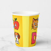 Schattigee Cartoon Ontworpen Plastic Papieren Beke Papieren Bekers (Rechts)