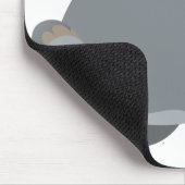 Schattigee Cartoon opladen neushoorn mousepad Muismat (Hoek)
