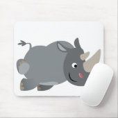 Schattigee Cartoon opladen neushoorn mousepad Muismat (Met muis)