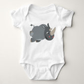 Schattigee Cartoon Opladen Rhino Baby Kleding Romper (Voorkant)