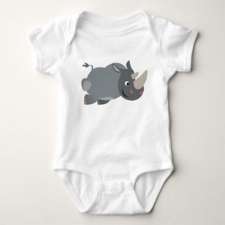 Schattigee Cartoon Opladen Rhino Baby Kleding Romper