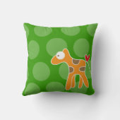 Schattigee Cartoon Oranje Giraffe Liefde Leuke Sti Kussen (Achterkant)