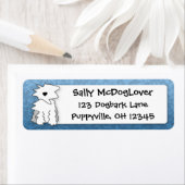 Schattigee Cartoon Oud Engels Sheepdog Etiket (Insitu)