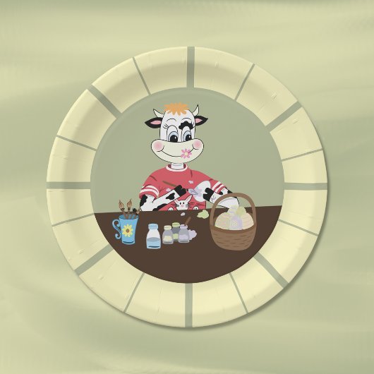 Schattigee cartoon Paaspapier borden Papieren Bordje