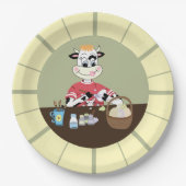 Schattigee cartoon Paaspapier borden Papieren Bordje (Voorkant)