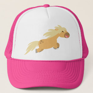Schattigee Cartoon Palomino Pony Trucker Hoed Pet