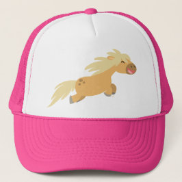 Schattigee Cartoon Palomino Pony Trucker Hoed Trucker Pet