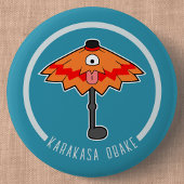 Schattigee Cartoon paraplu geest | Japanese Yokai Ronde Button 5,7 Cm