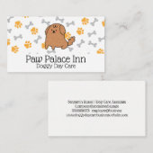 Schattigee Cartoon | Patroon van poten en Botten Visitekaartje (Voorkant / Achterkant)