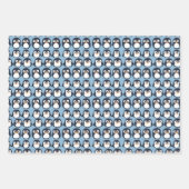 Schattigee Cartoon Penguin Gezichtspatroon Inpakpapier Vel (Voorkant 3)