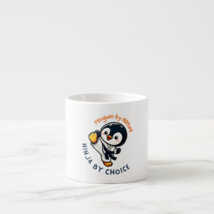 Schattigee Cartoon Penguin Karate Martial Arts Espresso Kop