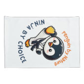 Schattigee Cartoon Penguin Karate Martial Arts Kussensloop (Achterkant-Rechts)