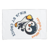 Schattigee Cartoon Penguin Karate Martial Arts Kussensloop (Voorkant-Rechts)
