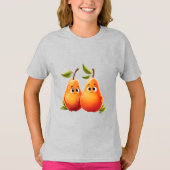Schattigee Cartoon peren - Schattigee peren met la T-shirt (Voorkant)