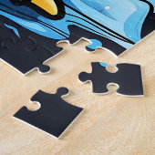 Schattigee Cartoon Pinguïn Koud Legpuzzel (Zijkant)