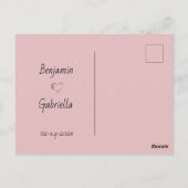 Schattigee Cartoon Pinguïn Liefhebbers Hart Valent Briefkaart (Achterkant)