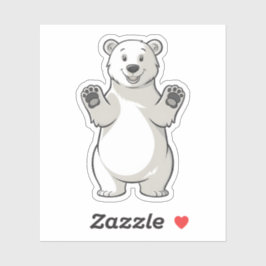 Schattigee Cartoon Polar Beer Arctic Animal Design Sticker