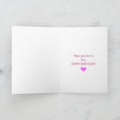 Schattigee Cartoon Pony met Bericht Verjaardag Kaart (Binnen)