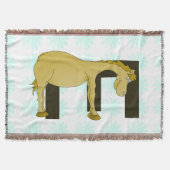 Schattigee Cartoon Pony monogram E Deken (Voorkant)