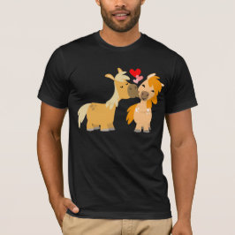 Schattigee Cartoon pony's in liefde T-shirt