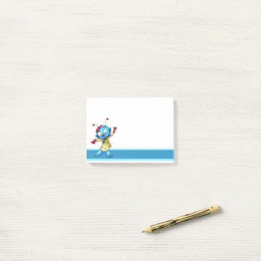 Schattigee cartoon post het post-it® notes (Op bureau)