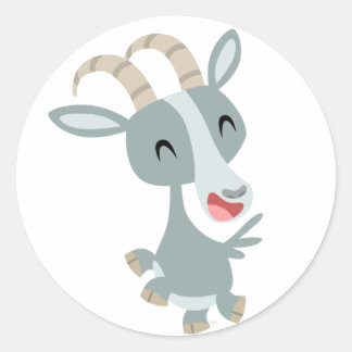 Schattigee Cartoon Prancing Geit Sticker