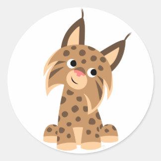 Schattigee Cartoon Prankish Lynx Sticker