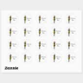 Schattigee cartoon Princess Bee Ronde Sticker (Vel)