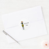 Schattigee cartoon Princess Bee Ronde Sticker (Envelop)