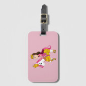 Schattigee cartoon prinses bagagelabel (Voorkant (verticaal))