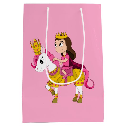Schattigee cartoon prinses medium cadeauzakje (Achterkant)