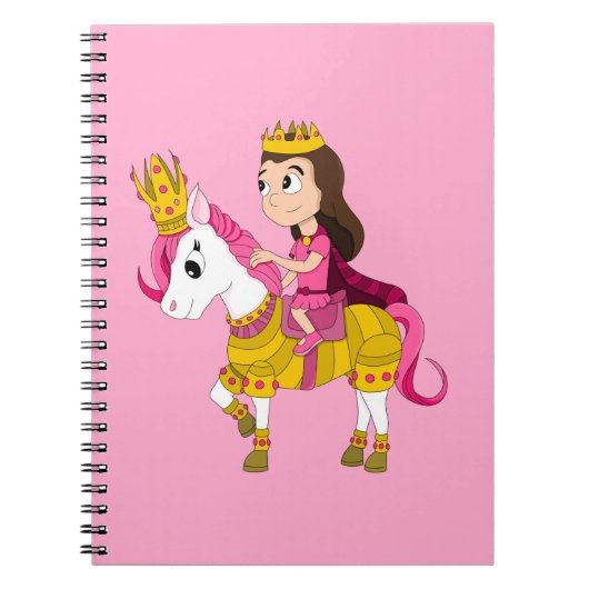 Schattigee cartoon prinses notitieboek (Voorkant)